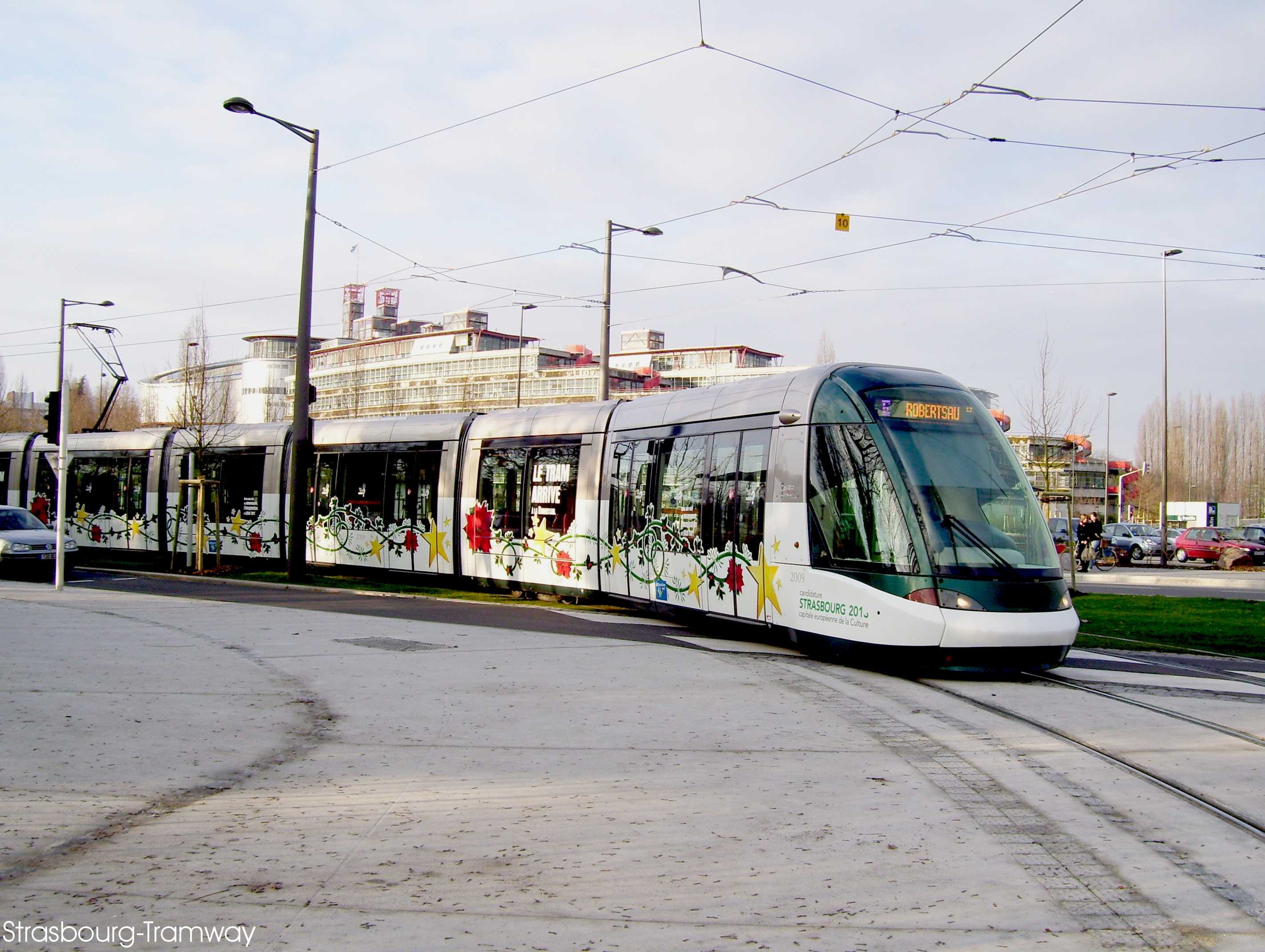 Arrivée de la rame Citadis n°2009 au terminus.