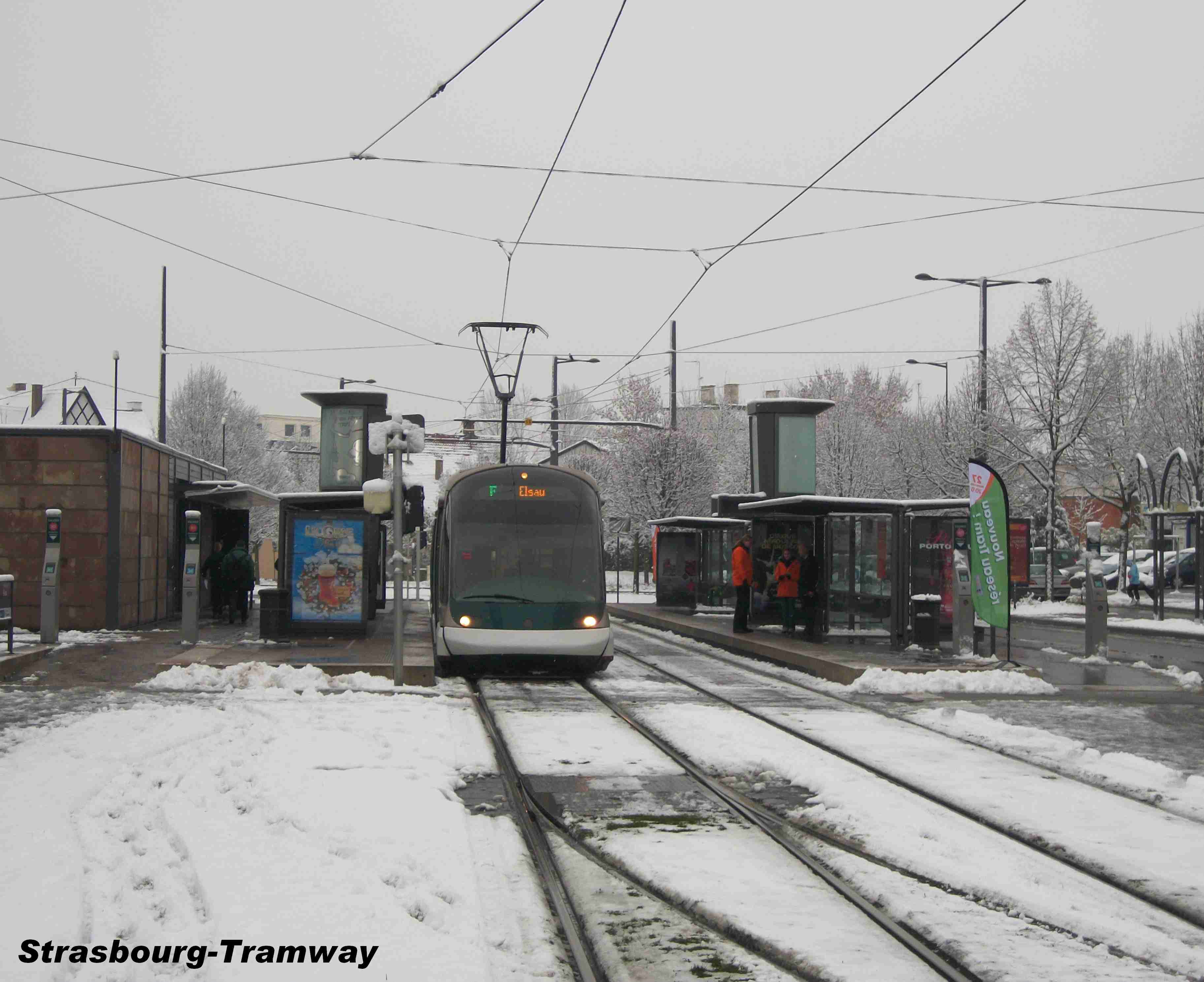 Un Eurotram de la ligne F � son terminus.