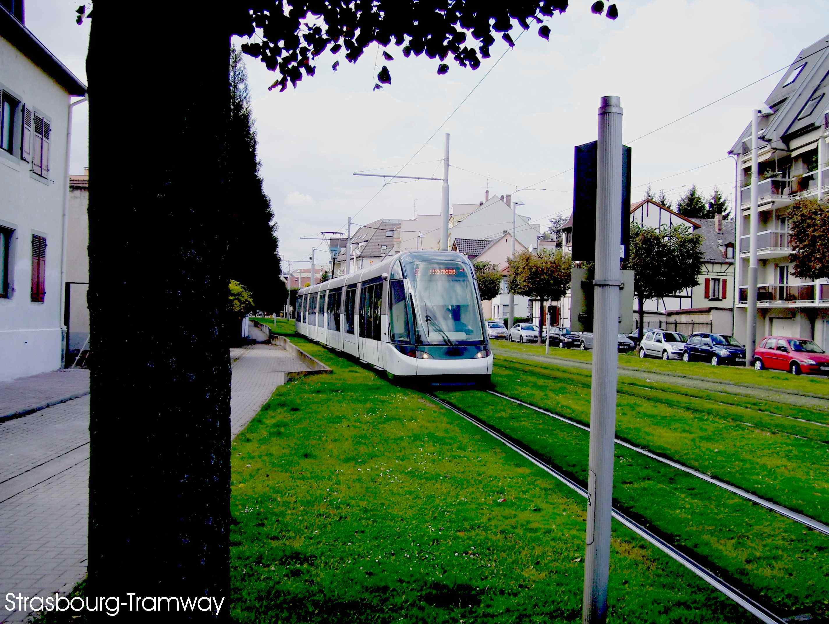 Arrivée d'un Citadis en provenance d'Hautepierre.