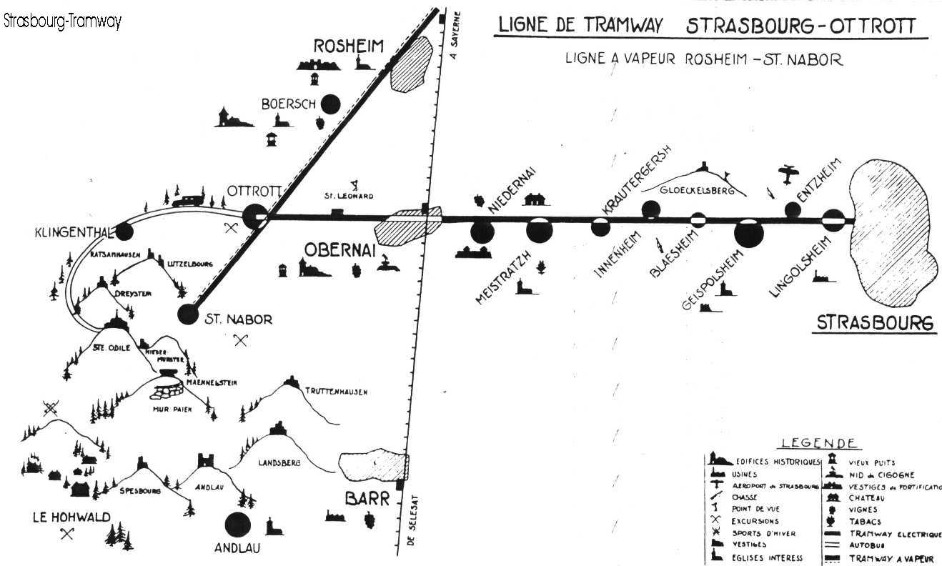 Le sch�ma de la ligne de Strtasbourg � Ottrott.
